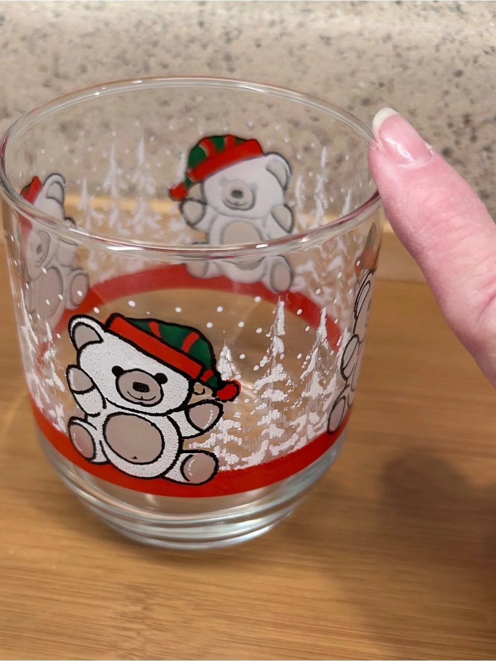 #Vintage #Teddy Bear #Christmas Glasses (set of 4)